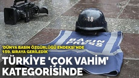 Türkiye 'Dünya Basın Özgürlüğü Endeksi'nde 159. sıraya geriledi