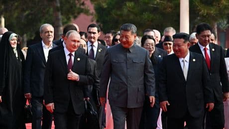 Photos: Xi, flanked by Putin and Kim, hosts China's largest-ever military parade