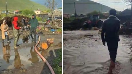 Ardahan'da sağanak yağış sele neden oldu