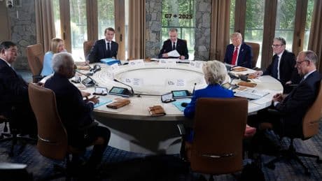 Photos of world leaders in Canada's Rocky Mountains for the G7 summit