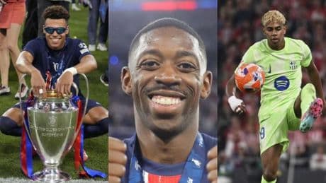 Dembélé, Doué y Yamal brillan en los premios individuales de la UEFA Champions League 2024/25