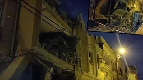 Avcılar'da 6 katlı binada kısmi çökme meydana geldi