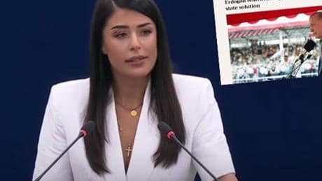 SON DAKİKA HABERLERİ: KIBRIS HABERLERİ: KIBRIS HAREKATININ 51. YIL DÖNÜMÜNDE AVRUPA PARLAMENTOSU'NDA YUNAN SİYASİ AFRODITI LATINOPULU'DAN TÜRKİYE'YE SİLAH AMBARGOSU ÇIKIŞI!