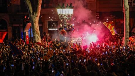 Canaletas late con el Barcelona: los aficionados celebran la Liga
