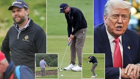 JD Vance's NIGHTMARE round at Donald Trump's golf course: US Vice President mocked after committing ultimate sin during UK holiday