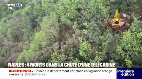 Italie: quatre personnes sont mortes après la chute d'une télécabine à Naples