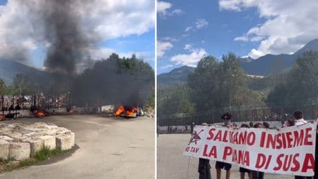 Pietre e bombe carta: riecco i No Tav