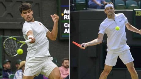 Wimbledon'da Carlos Alcaraz ve Taylor Fritz, yarı finale yükseldi