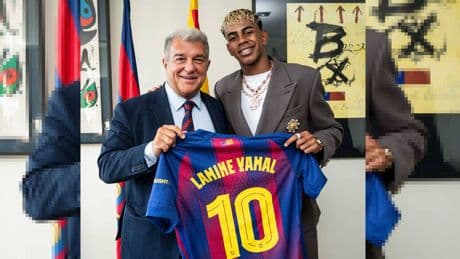 Barcelona'nın yeni 10 numarası Lamine Yamal