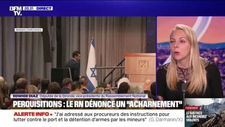 Perquisitions au RN: Edwige Diaz, vice-présidente du RN, dénonce "une mise en scène"