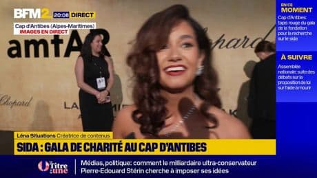 Cannes: la créatrice de contenus Léna Situations présente au gala annuel de l'amfAR