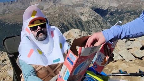 'Legend dairy' man carries ice cream and dry ice up Colorado peak as treat for other hikers