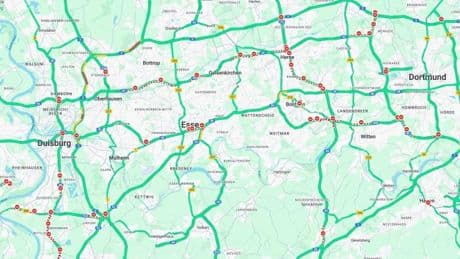 Überall rote Punkte – Google Maps irritiert mit angeblichen Autobahnsperrungen