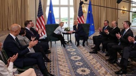 EU und USA einigen sich im Zoll-Streit: Reaktionen von BDI, Friedrich Merz, Donald Trump und Co.