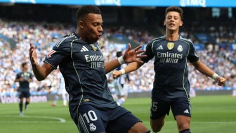 EN DIRECT - Real Sociedad-Real Madrid : réduits à dix, les Merengue font le break avant la pause, Mbappé dans tous les bons coups