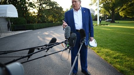 Breaking another presidential norm, Trump drops the f-bomb on camera