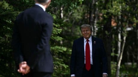 Donald Trump wears Canadian flag on his lapel at G7