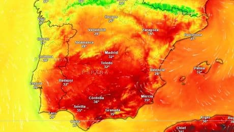 La semana arrancará inestable y lluviosa en el norte, aunque más soleada en el resto de España con termómetros en torno a los 35ºC