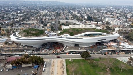 George Lucas’s $1 billion spaceship-like Los Angeles museum nears completion
