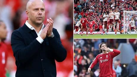 Arne Slot hails Dominik Szoboszlai's 'moment of magic' that propelled Liverpool to a stunning late win over title rivals Arsenal at Anfield