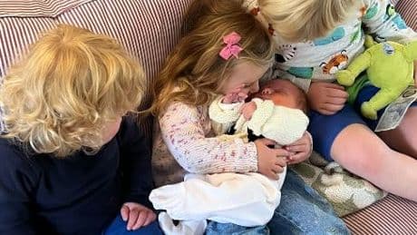 Boris Johnson’s wife Carrie shares adorable new family pic of baby girl and siblings days after welcoming daughter