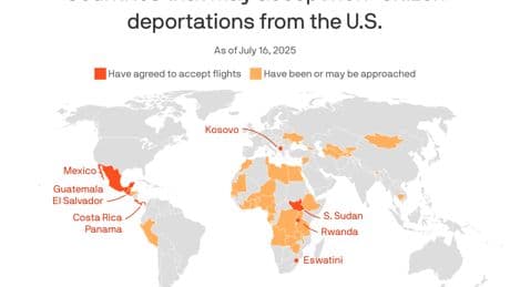 Here are the 3rd-countries where the Trump administration is deporting migrants
