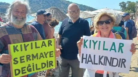 Gümüşlükte kıyı işgaline karşı eylem: Çayıraltı halk plajı halka iade edilsin