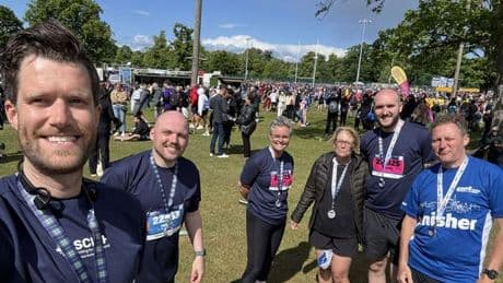 Lanarkshire SCIAF staff ran the Edinburgh Marathon for charity
