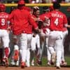 Marte hits walk-off single after Reds lose tying run on lodged ball, Cincinnati tops Blue Jays 5-4