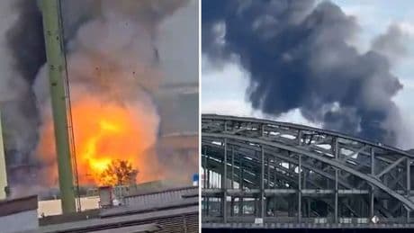 Im Hafen: Feuer und Explosionen erschüttern Hamburg