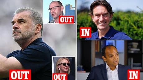 Tottenham chief 'placed on gardening leave' as summer shake-up continues after Ange Postecoglou's sacking and Thomas Frank's appointment