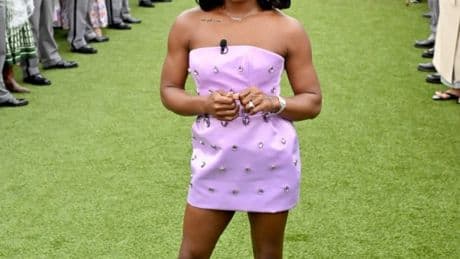 Simone Biles leaves fans divided with ‘cringey’ Kentucky Derby antics as they beg ‘please don’t do that again’