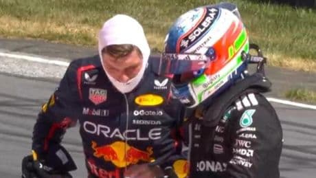 Caos en la salida de la F1 en Austria, con Verstappen, eliminado: "Me han dado como un loco, j... idiotas"