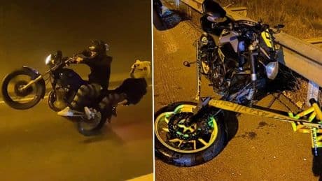 Motosiklet üzerindeki 'ön kaldırma' hareketi sonu oldu
