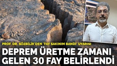 Prof. Dr. Sözbilir'den 'fay sakınım bandı' uyarısı: Deprem üretme zamanı gelen 30 fay belirlendi