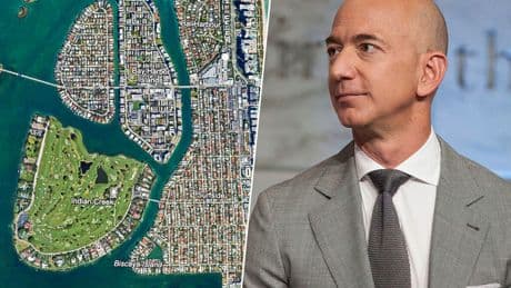 Jeff Bezos y sus vecinos millonarios viven en una lujosa isla artificial a la que le falta algo básico: no tiene alcantarillado