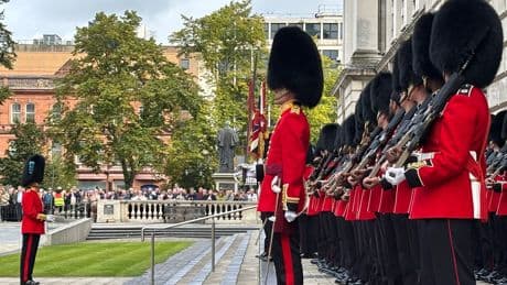 Irish Guards express pride during visit to N Ireland to mark 125th anniversary