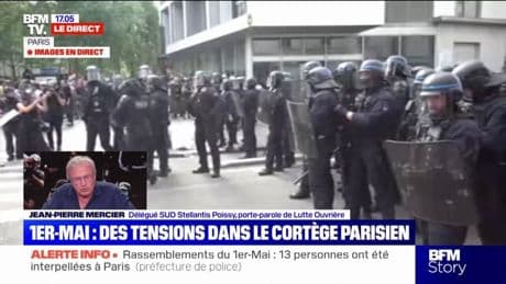 Socialistes "attaqués" lors de la manifestation parisienne du 1er-mai: "On ne règle pas des désaccords politiques à coups de poing", affirme Jean-Pierre Mercier (Lutte Ouvrière)
