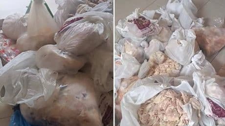 Elazığ'da mide bulandıran görüntü: 345 kilogram tavuk etine el konuldu