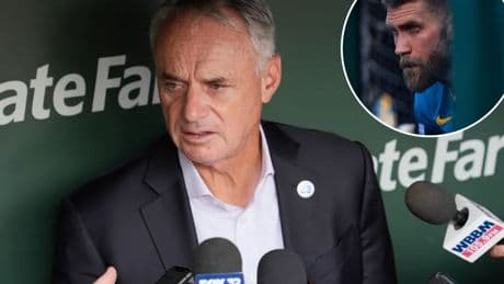 Rob Manfred opens up on heated clubhouse confrontation with Bryce Harper
