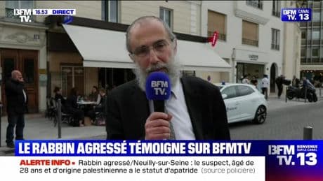 Story 1 : Neuilly-sur-Seine, le rabbin agressé témoigne sur BFMTV - 06/06