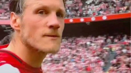 Ex-Man Utd star Wout Weghorst shoves cameraman in wild head loss after Ajax bottle title
