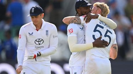 Ben Stokes cheers Jofra Archer's 'amazing effort' as England edge out India