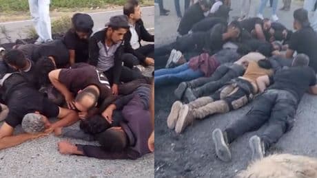 Su kanalına düşen araçtan çıktılar, böyle gözaltına alındılar