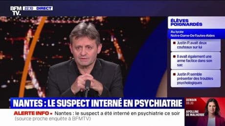 Attaque au couteau dans un lycée à Nantes: le suspect a été interné en psychiatrie