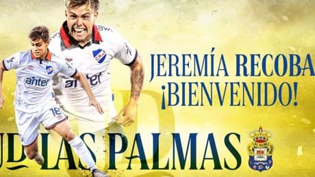Jeremía Recoba firma como jugador de Las Palmas hasta 2028