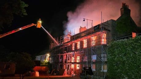 Dramatic fire destroys £4.5m Grade II-listed mansion in north London