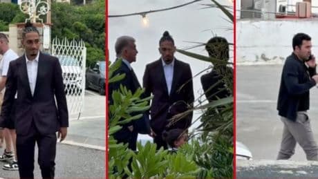 Raphinha cena con Laporta para celebrar la renovación