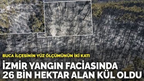 İzmir yangın faciasında 26 bin hektar alan kül oldu: Buca ilçesinin yüz ölçümünün iki katı