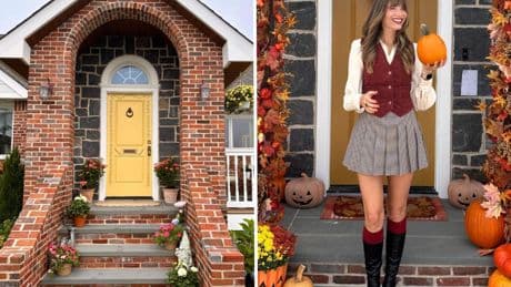 Before-and-after photos show how a woman boosted her home's curb appeal with a mudroom and statement arch
